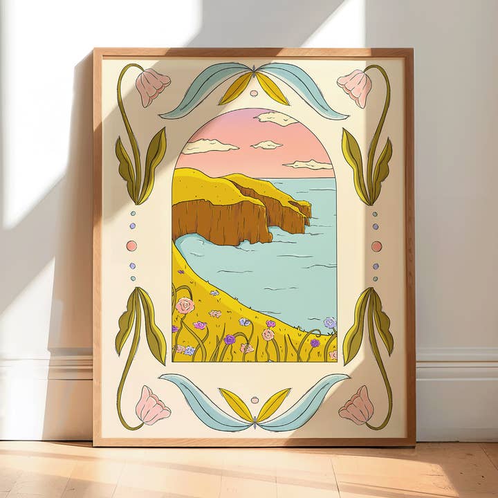 With Love, Coral - Wholesale Art Print - California Coast Art Print0