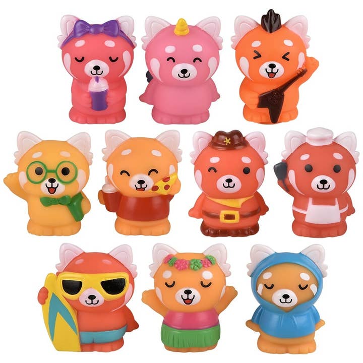 La Luna Bella - Toys - Wholesale Classic Toy - Kids - 2" Red Panda Rubber Characters - LLB Toys1