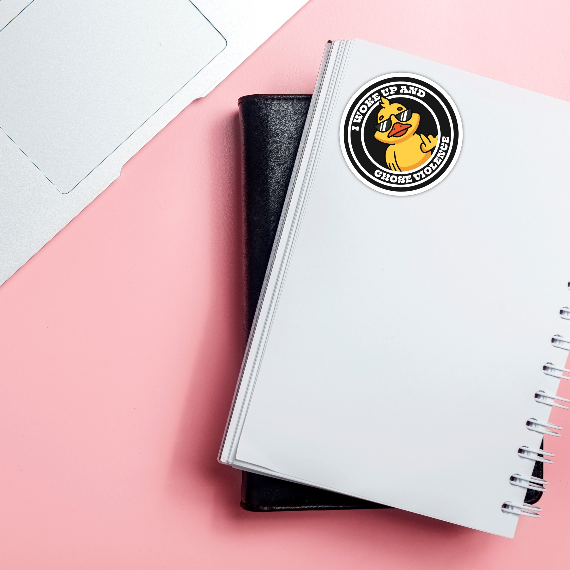 Coyote Color - Wholesale Sticker - Funny Redneck Sticker "I Woke Up & Chose Violence" Duck12