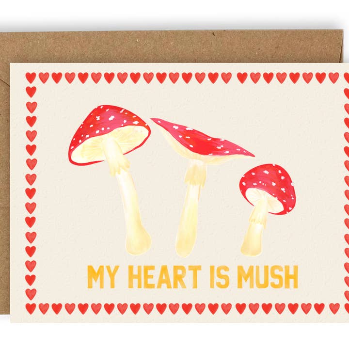 Meu Coração é Mush Pequeno Cartão por atacado de Adelfi