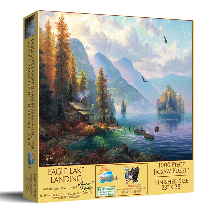 SunsOut - Wholesale Puzzle - Adult - 1294 eagle Lake Landing 1000 pc Puzzle