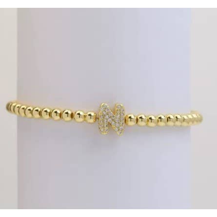 Malibu Sugar – Conjunto de joias por atacado – Pulseiras com Contas Douradas com Iniciais Perfeitas para o Natal!!11