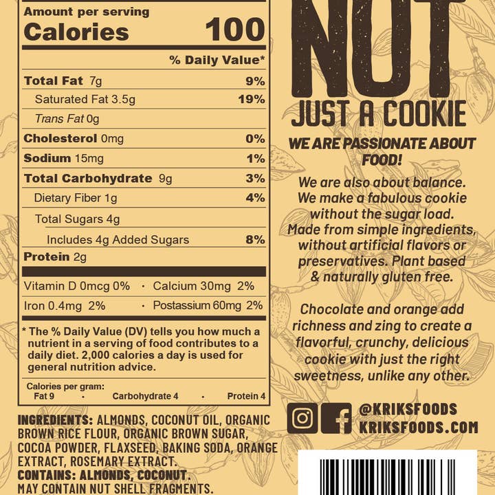 Nut Just a Cookie - Wholesale Cookie - Nut Just A Cookie Chocolate Orange 1.5oz -1