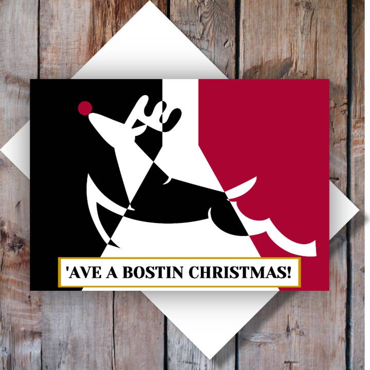 Vi auguro un Natale a Boston! per la vendita all'ingrosso da parte di Black Country Cards