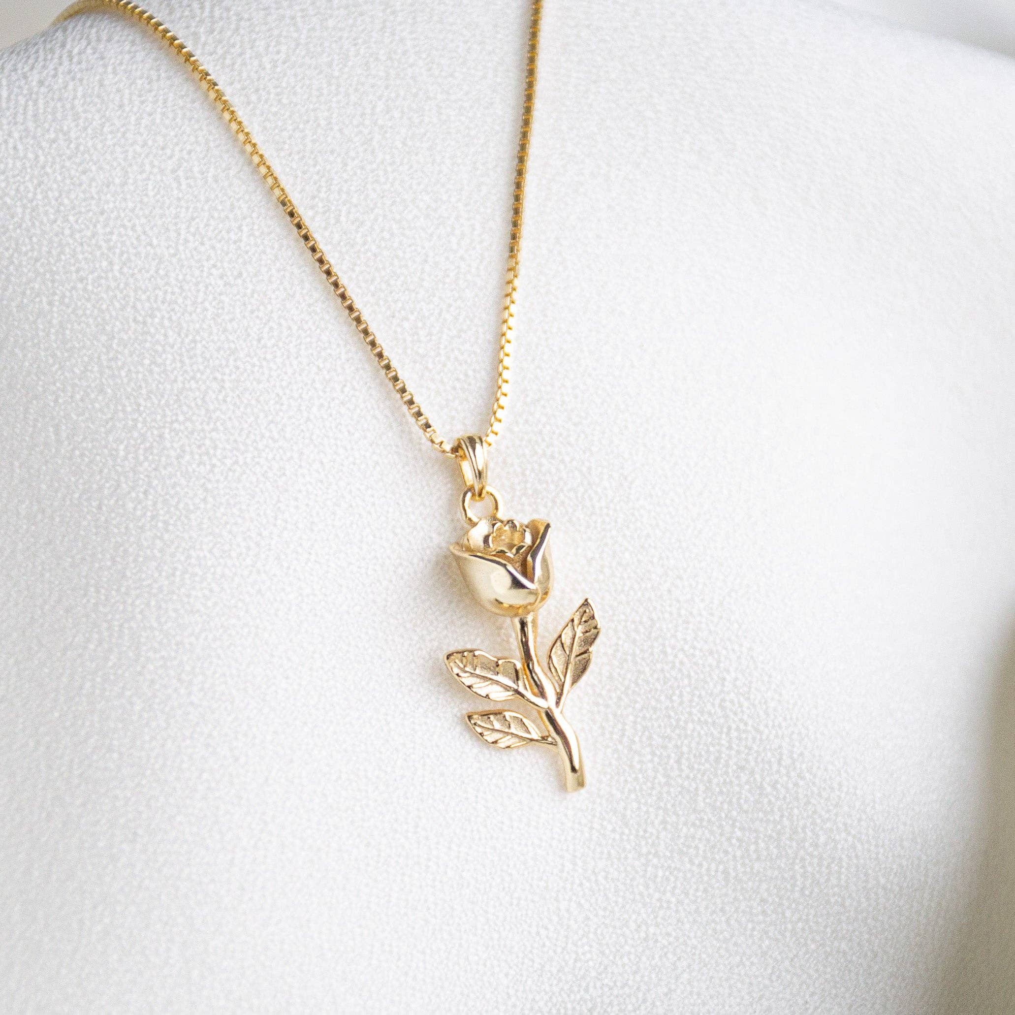 Belmia - Vendita all'ingrosso Collana con ciondolo/pendaglio - Collana rosa in oro3