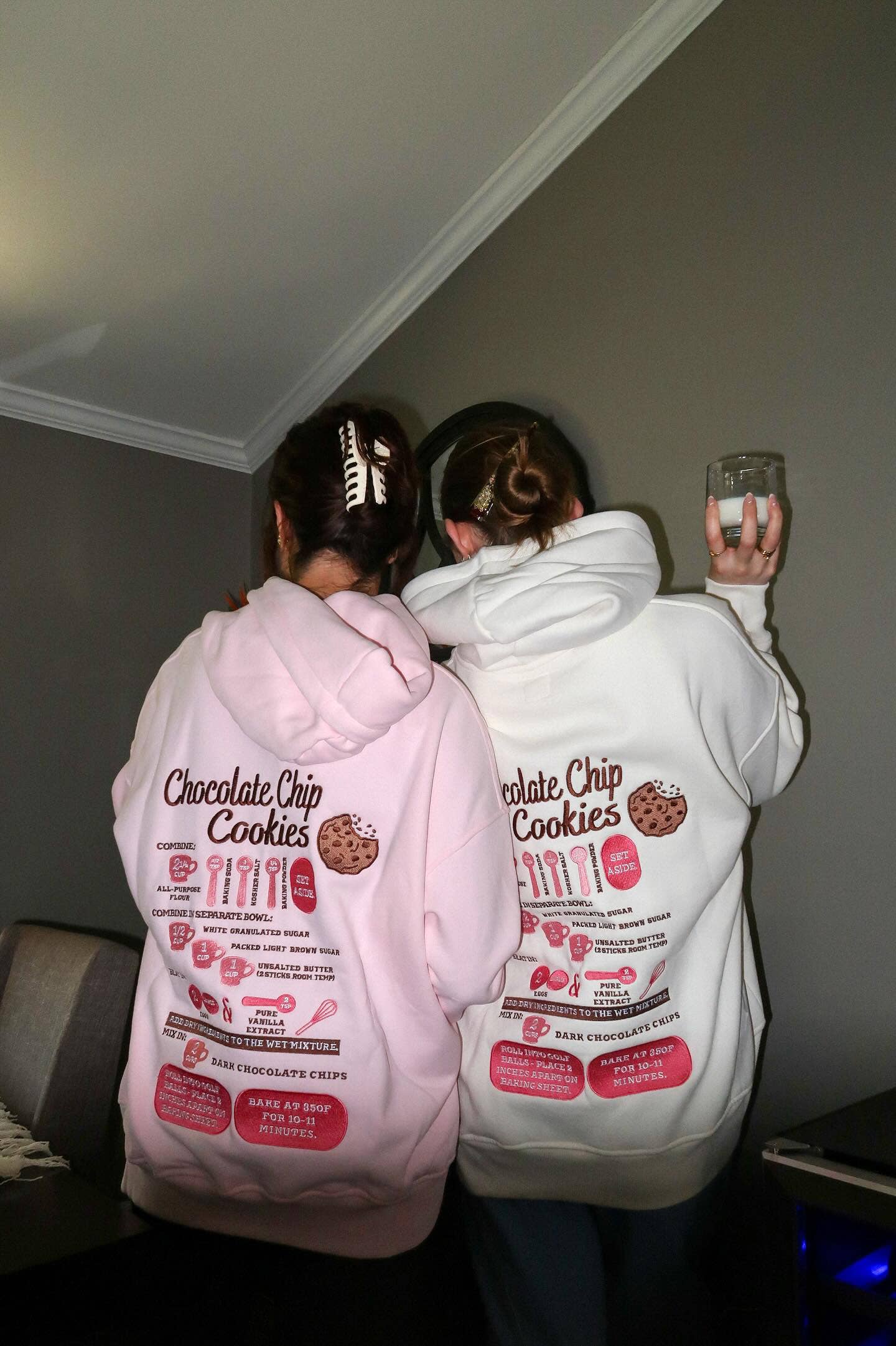 Light Pink Chocolate Chip Cookie Recipe Embroider Hoodie for wholesale on Faire1