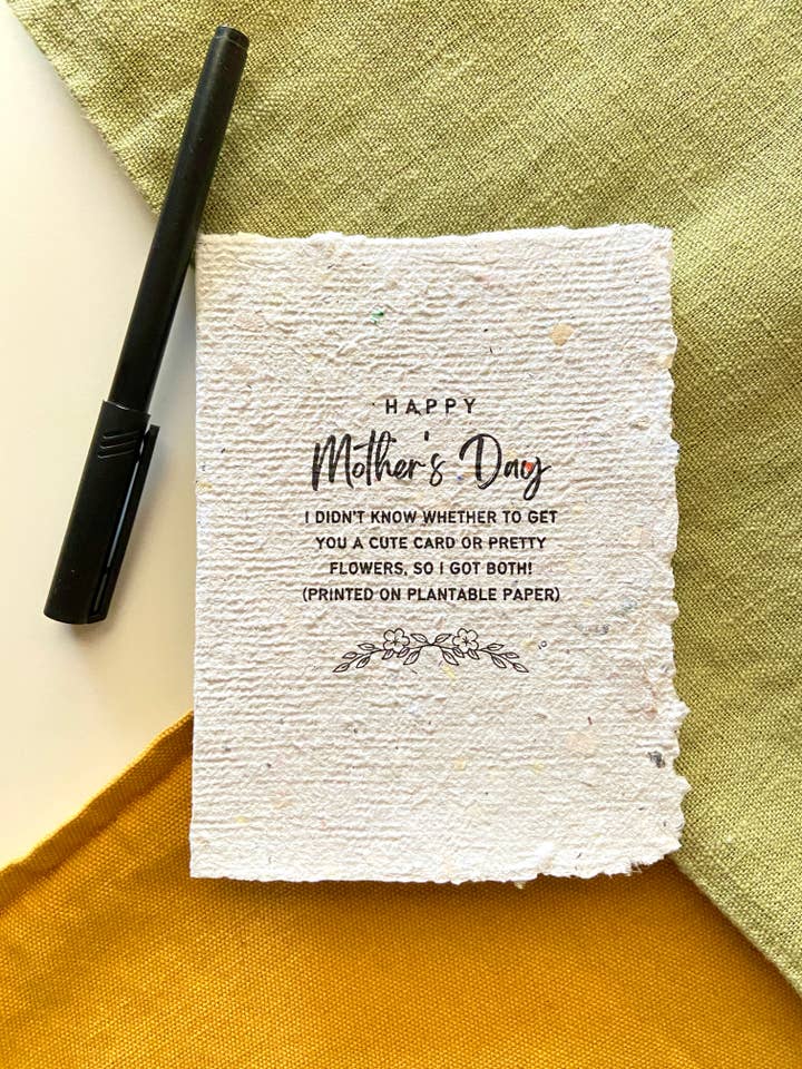 Happy Mother's Day Plantable Greeting Card for wholesale by Rockywoods Studio