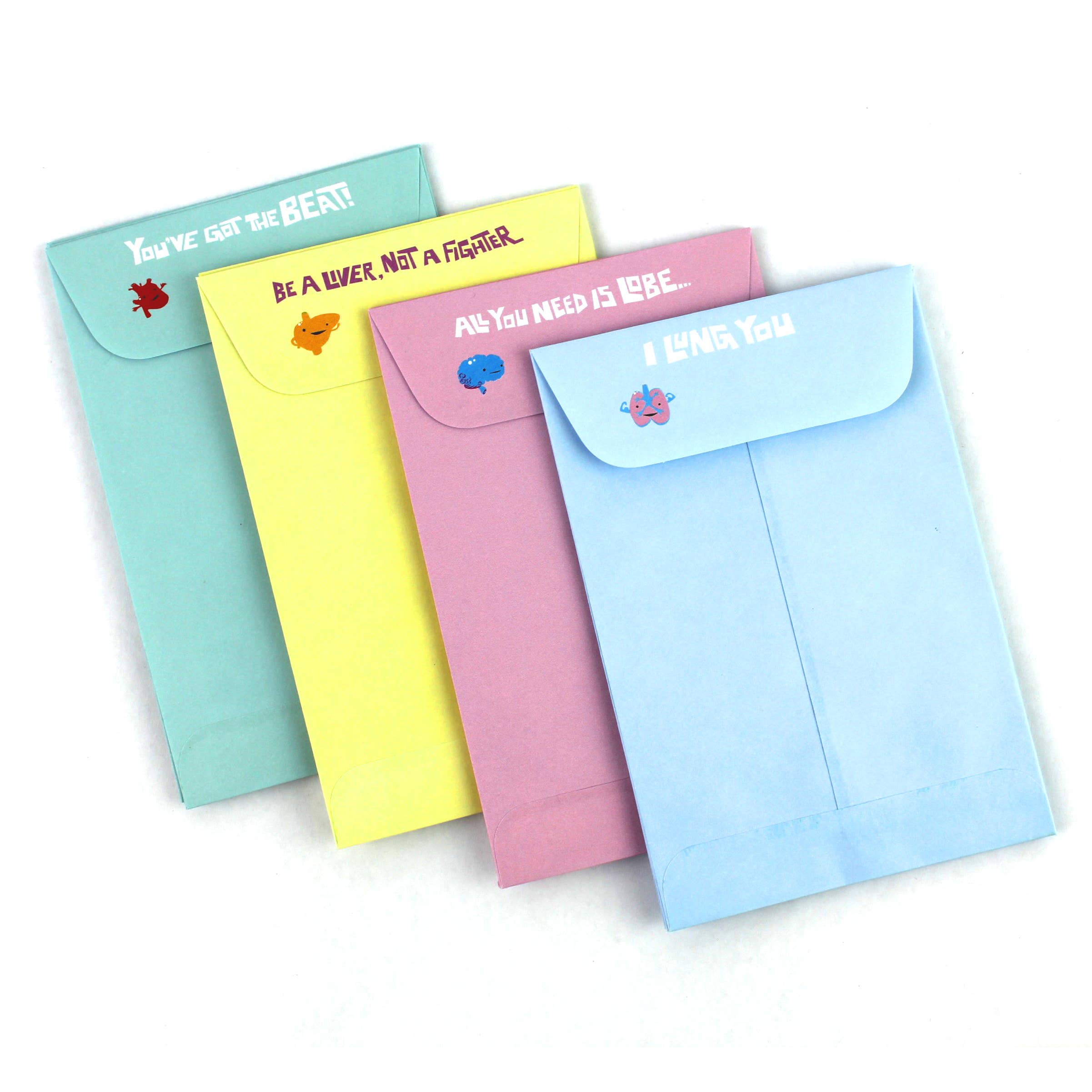 I Heart Guts | Organ Plushies Wholesale - Wholesale Stationery/Notecard Set - Guts Mix and Match Stationery Set With Stickers4