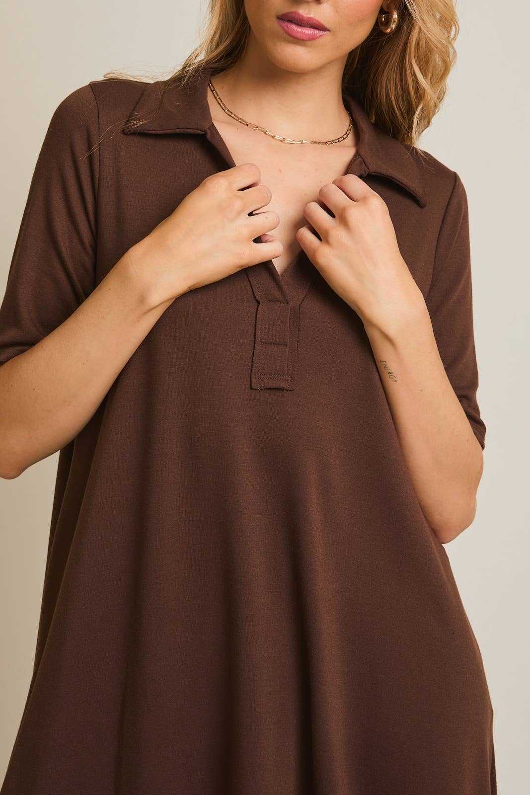 GILLI - Vente Robe – femme - Robe polo mini à manches mi-longues26