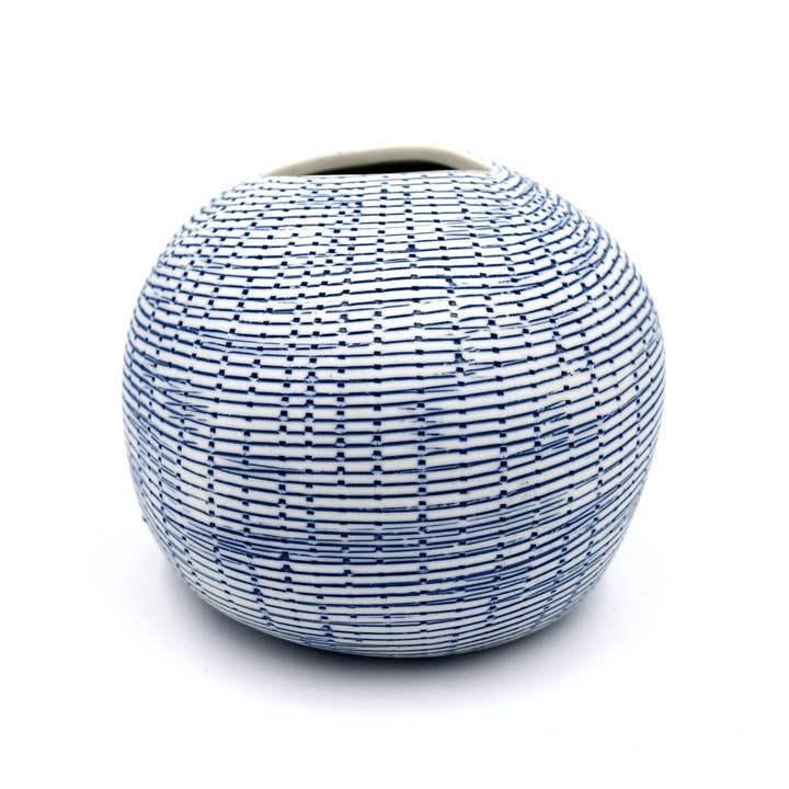 Art Floral Trading LLC - Wholesale Vase - 157W71BLUE PEBBLE L-Handcrafted Porcelain Bud Vase3