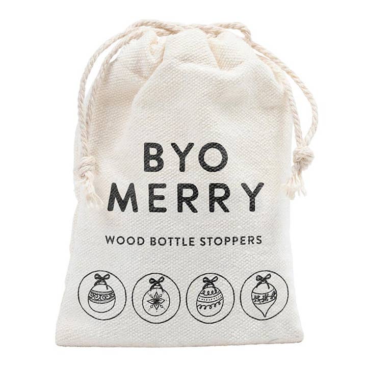 Santa Barbara Design Studio by Creative Brands - Wholesale Wine Stopper - Wood Bottle Stoppers - Ornament - Set of 4