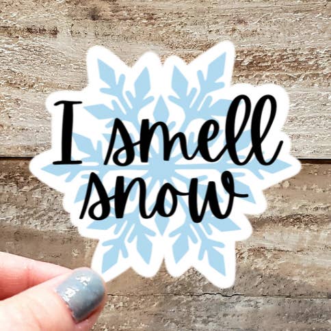 Ik ruik sneeuw sticker voor wholesale door Gearhart Design Co.