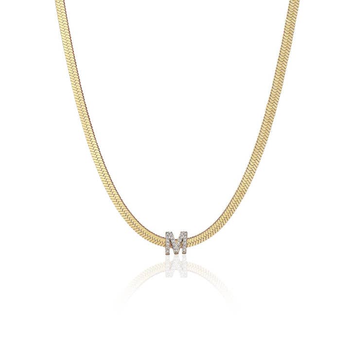 Ettika - Wholesale Pendant/Charm Necklace - Initial Herringbone Necklace18