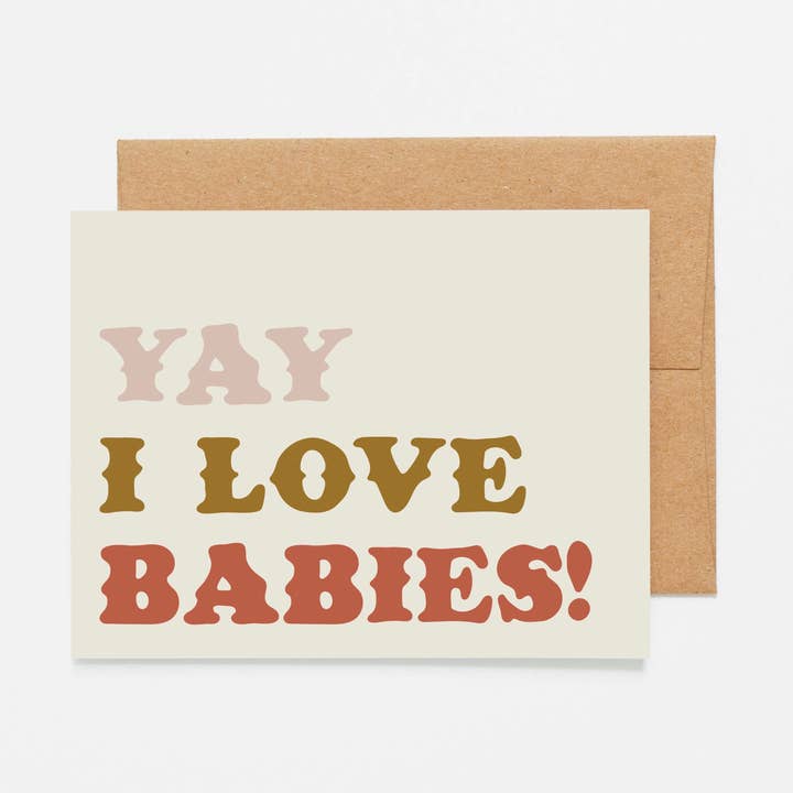 Yay Baby Card for wholesale by Lucky Penny Goods