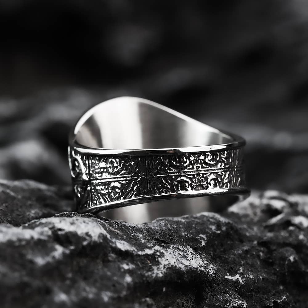 Gemcohub - Wholesale Signet Ring - Retro Stainless Steel Motorcycle Style Skull Ring2