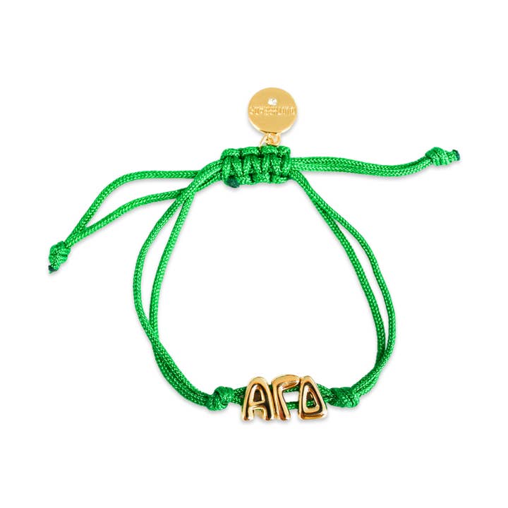 Duo Threads - Wholesale Woven/Braided Bracelet - Alpha Gamma Delta Sorority Cord Bracelet0
