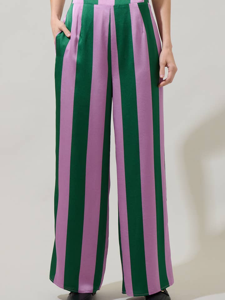Rag Striped Wide Leg Pants for wholesale by Sugarlips