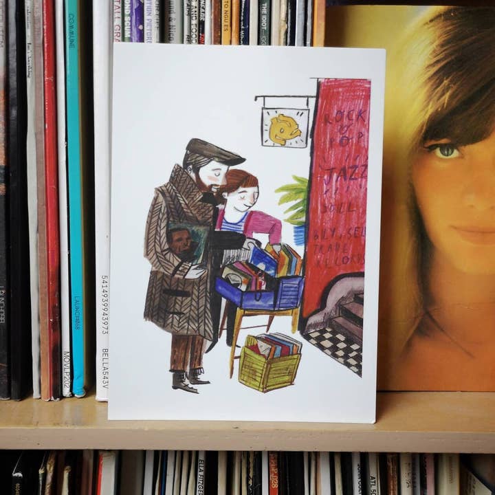 Dick Vincent Illustrations – wholesale Postcard – Record Collectors Postcard