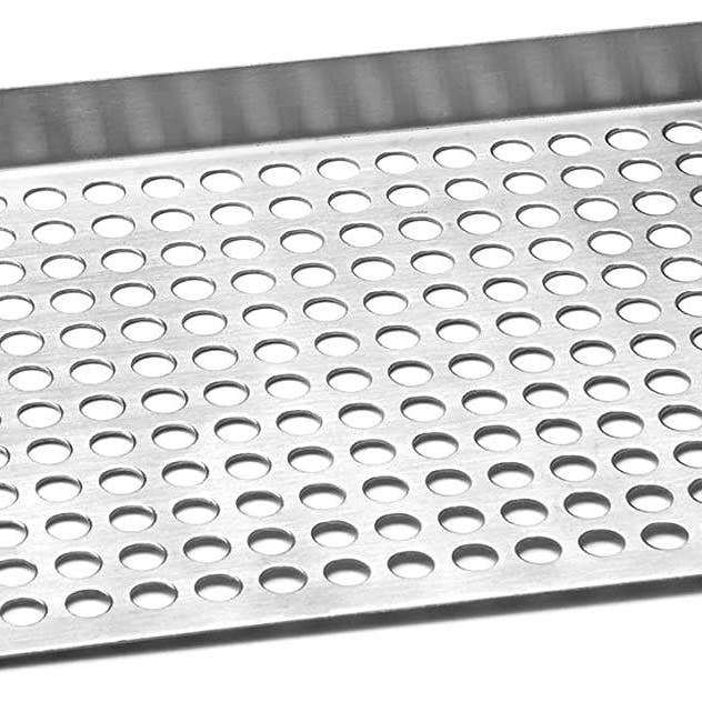 Fox Run Brands - Wholesale Grillgereedschap voor buiten - Outset roestvrijstalen grilltopperrooster, 11" x 7"