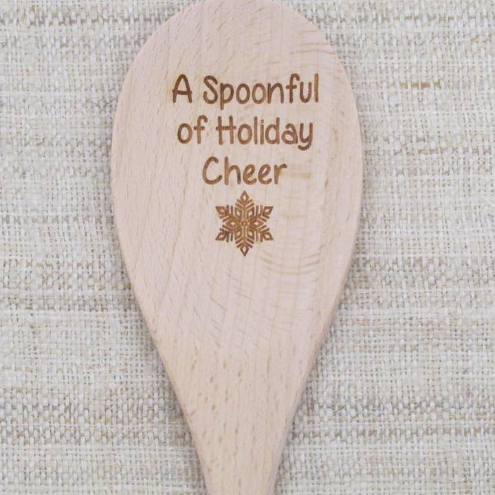 Engraved Wooden Spoon - A Spoonful of Holiday Cheer for wholesale by Memories for Life