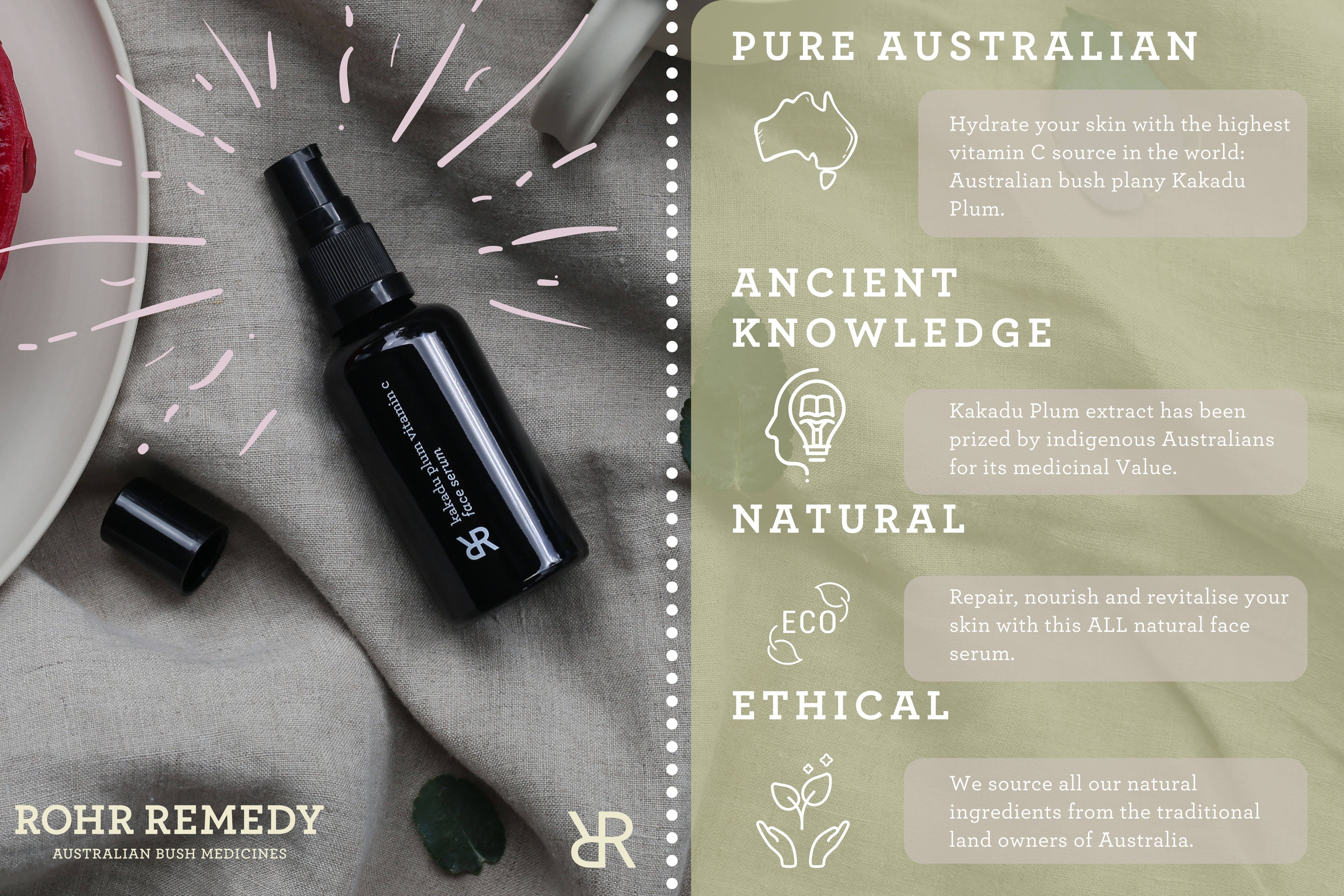 Rohr Remedy - Vente Concentré/sérum pour le visage - Kakadu Prune Vitamine C Sérum Visage8