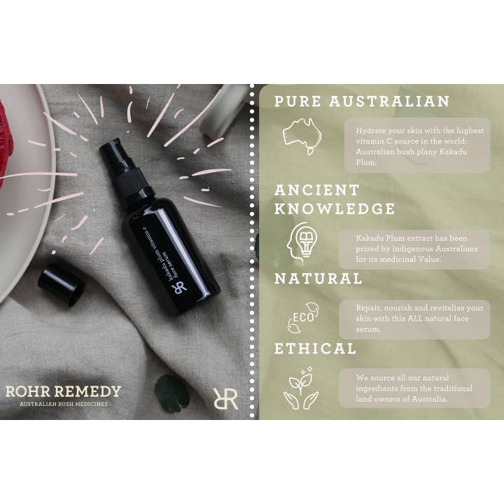 Rohr Remedy - Vente Concentré/sérum pour le visage - Kakadu Prune Vitamine C Sérum Visage8