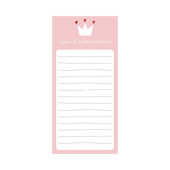 Mea-Living - Wholesale Notepad - Queen of Fucking Everything notepad