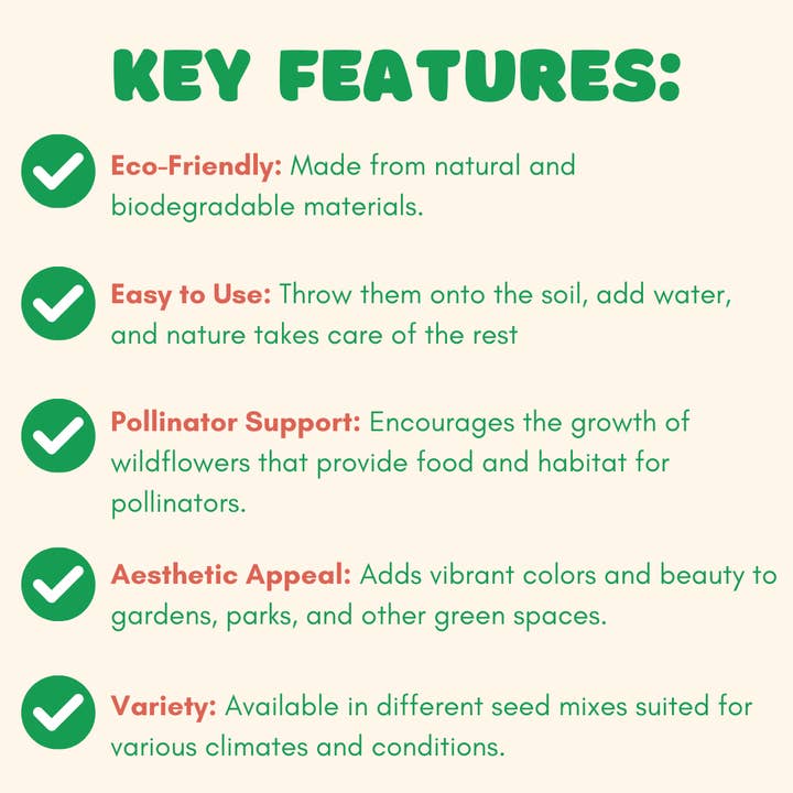 Buzzy, Inc. - Wholesale Plant Seeds - Blossombs Small Box - Dear Teacher- 7 Seed Bomb Balls