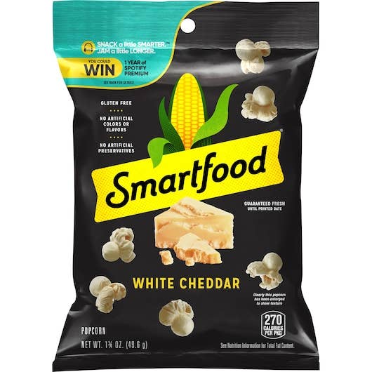 Long Island Candy Factory – wholesale Popcorn – Smartfood White Cheddar Popcorn, 1.75 oz 24 ct XVL0