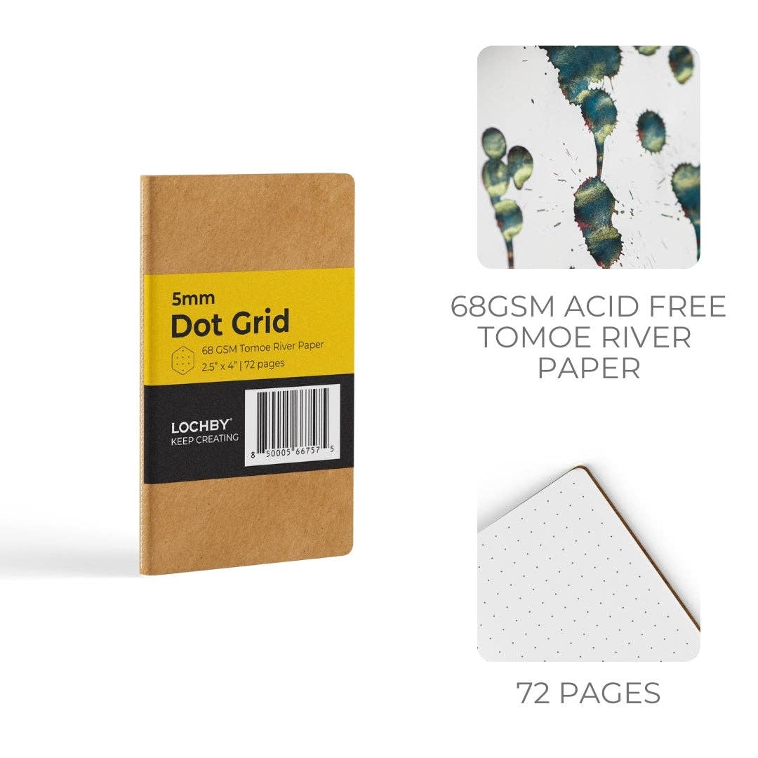 LOCHBY – wholesale Notebook – A7 Dot Grid (4-pack)1