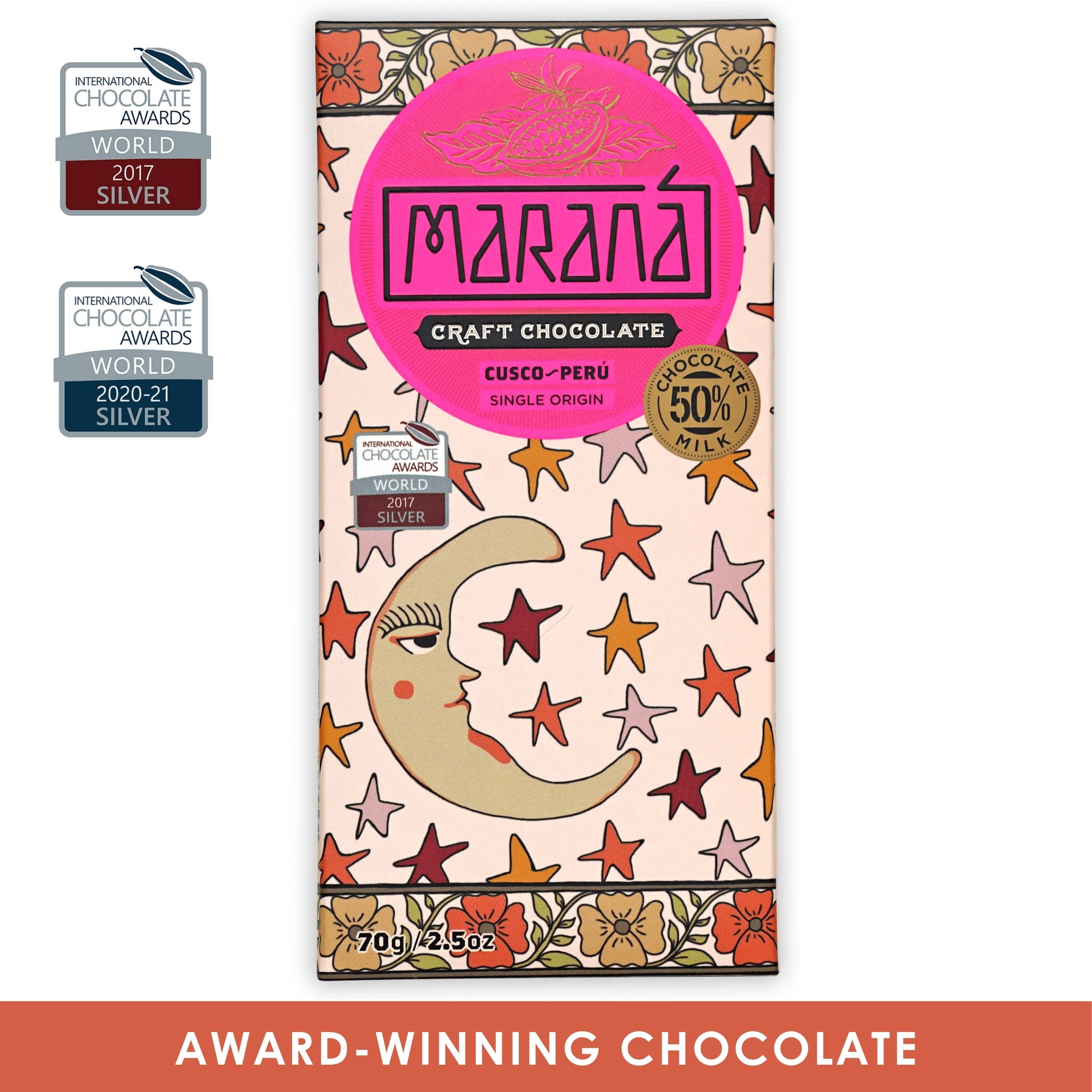 Bar & Cocoa Chocolate - Wholesale Chocolate Bar - Maraná Milk Chocolate Bar Cusco 50% (Peruvian Chocolate)2