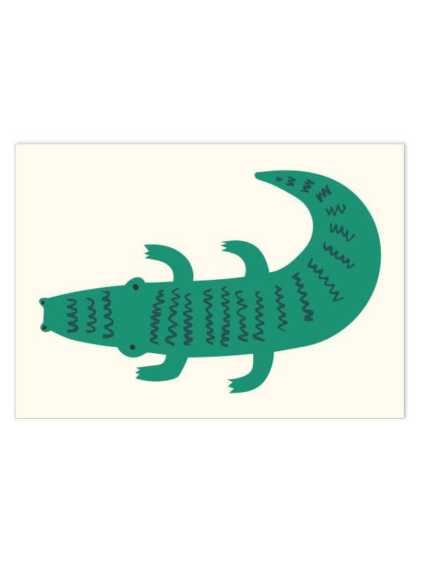 Crocodile, décoration murale pour chambre d'enfant, imprimé pour la vente par Happy Go Lucky