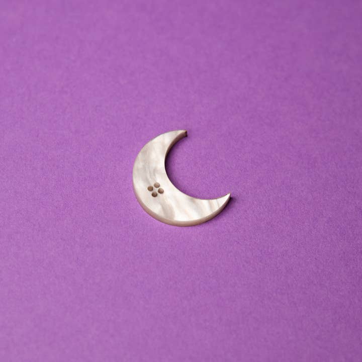 Crescent Moon Button for wholesale by OddBorn