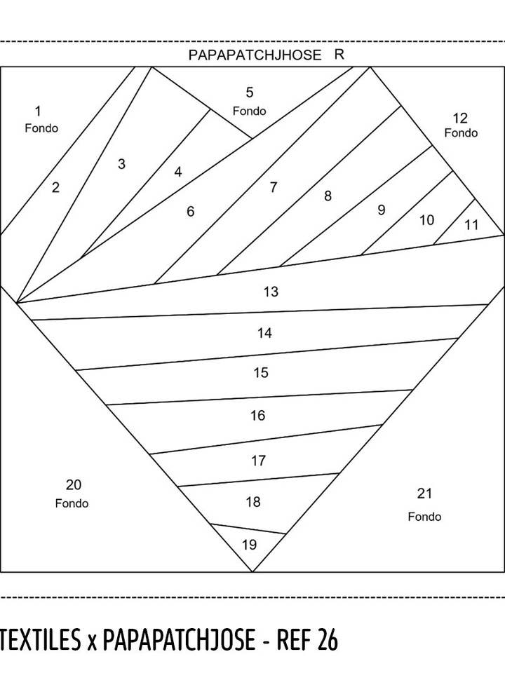 REF26 - Bloc de patchwork - 100 % coton pour la vente par Artiq Textiles
