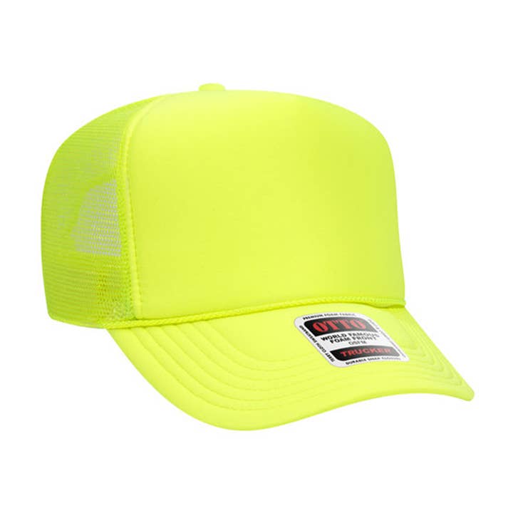 Fashion City - Wholesale Trucker hat – Unisex - Solid Color OTTO 5-Panel Foam Mesh Back Trucker Hat61