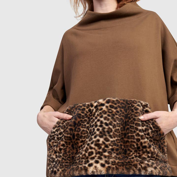 Urban Muff Pullover Top, Camel for wholesale on Faire