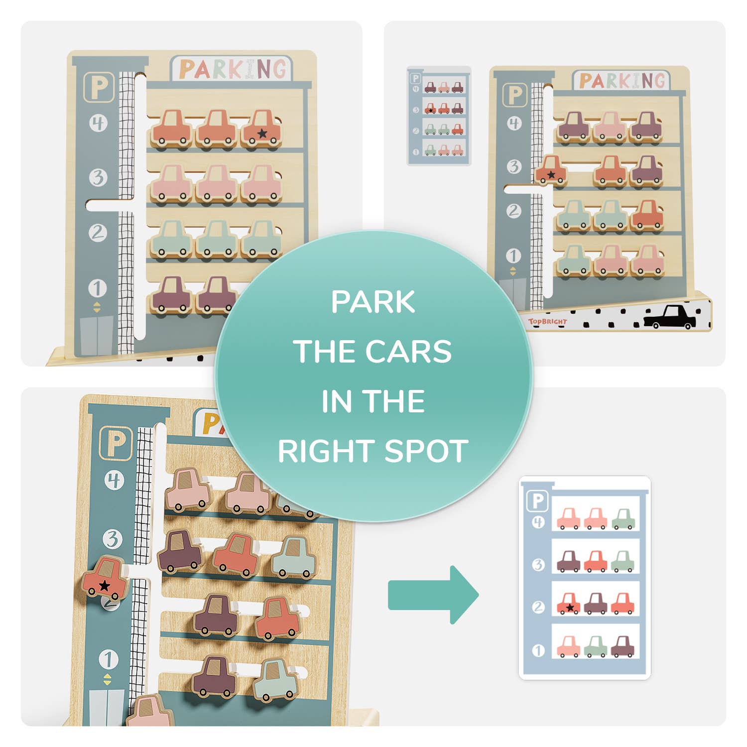 TOPBRIGHT GmbH - Wholesale Toy Set - Kids - Parking Challenge - Montessori3