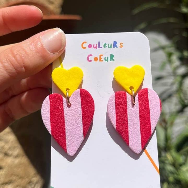 Veneza ☀️- Riscas Vermelhas/Rosas por atacado de Couleurs cœur