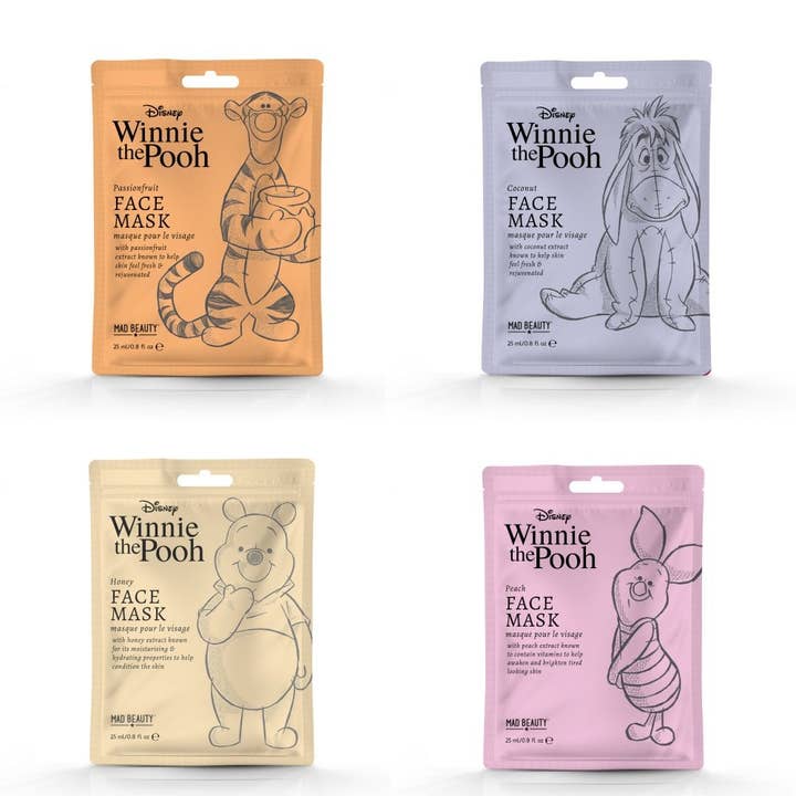 Mad Beauty - Vendita all'ingrosso Maschera viso - Collezione di maschere in tessuto Winnie The Pooh di Mad Beauty Disney