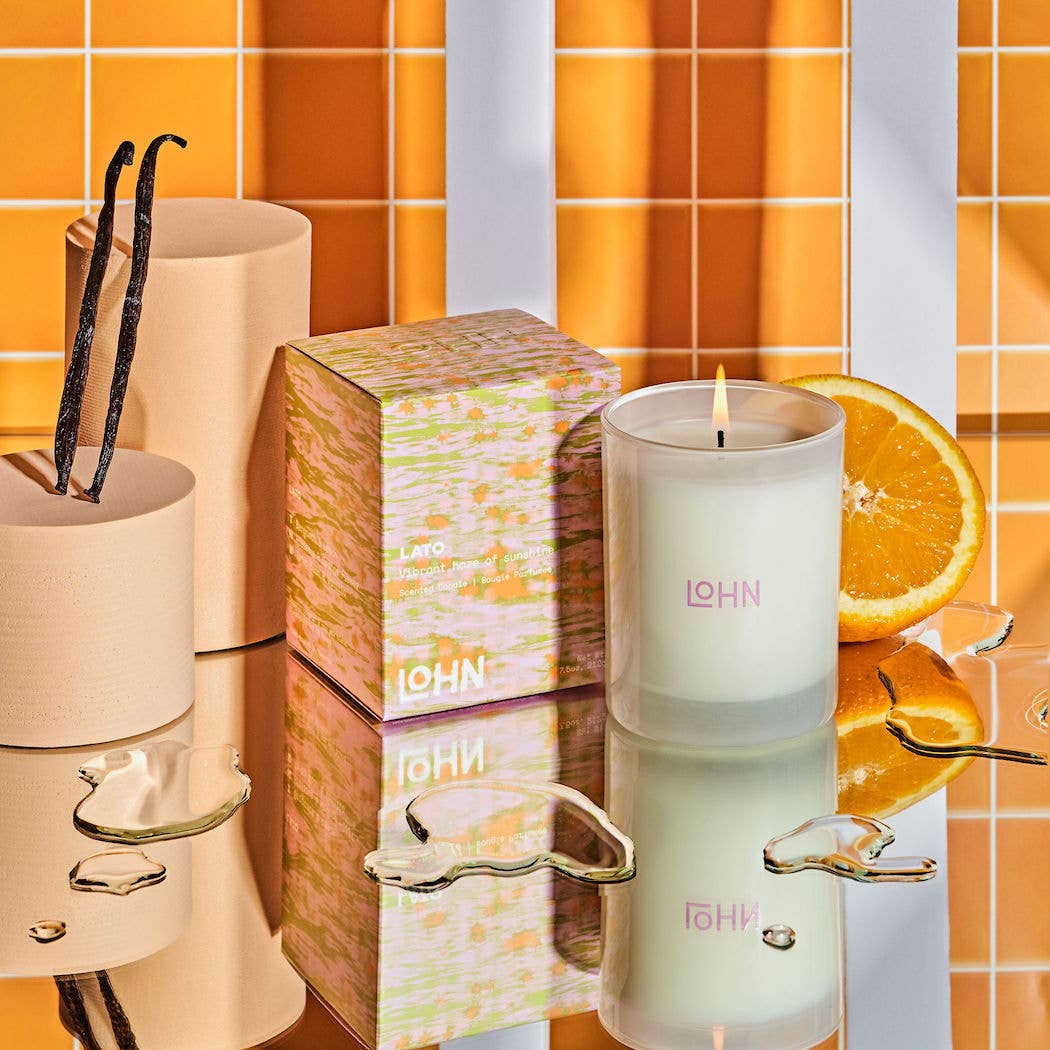 LOHN (No duties | Ships from CAN/USA) - Wholesale Jar/Filled Candle - LOHN Candle - LATO Lemon & Tonka Bean3