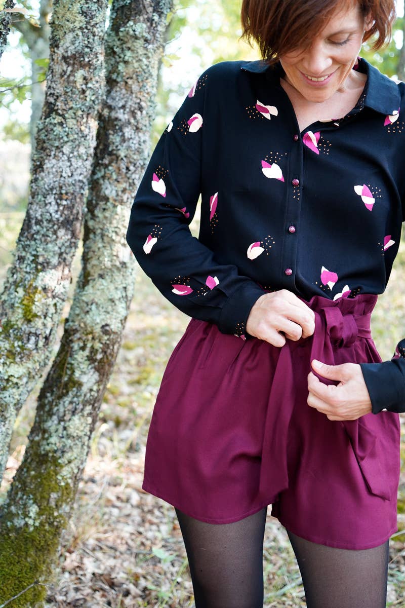 Eglantine et Zoé - Wholesale Fabric - Fago Black Liquorice Viscose Twill Fabric2