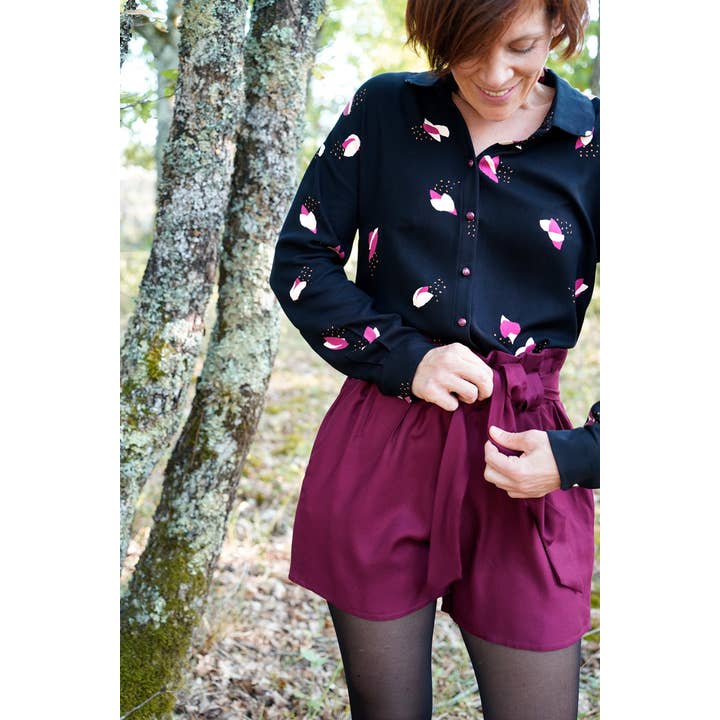 Eglantine et Zoé - Wholesale Fabric - Fago Black Liquorice Viscose Twill Fabric2