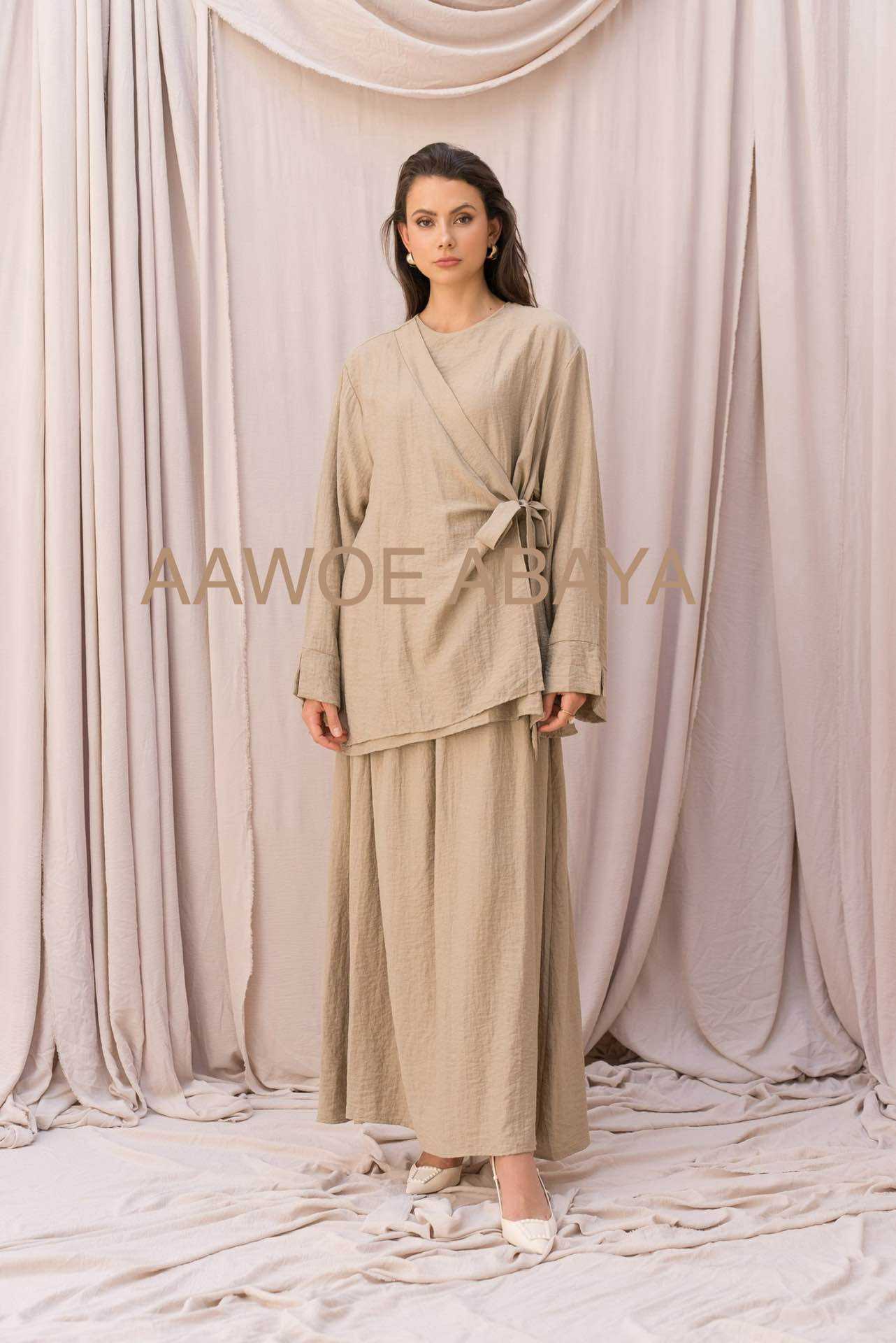 Aawoe Abaya - Wholesale Tops Set - Women's - Chic Set with Long Sleeves - 2422-EN16