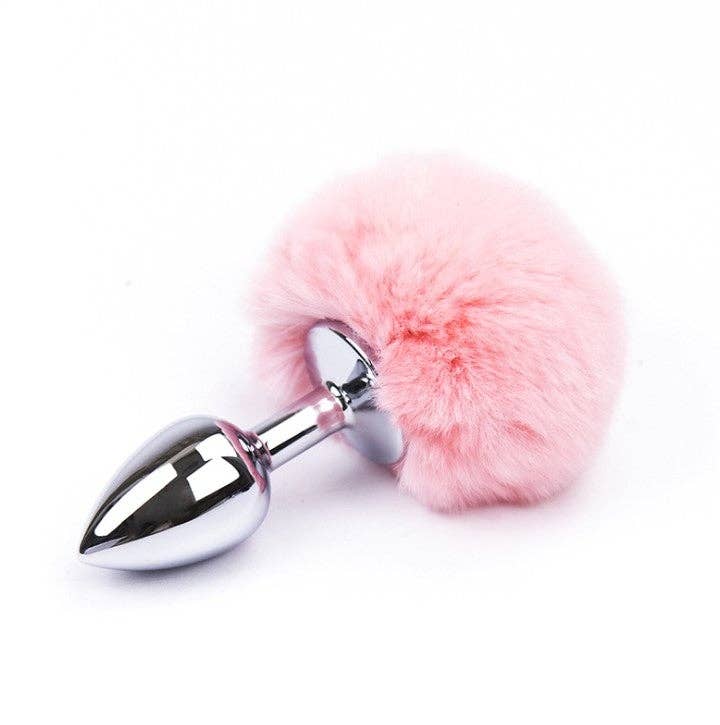 VIGOR - Wholesale Sex Toy - Bunny Tail Butt Plug Baby Pink Or White Variations7