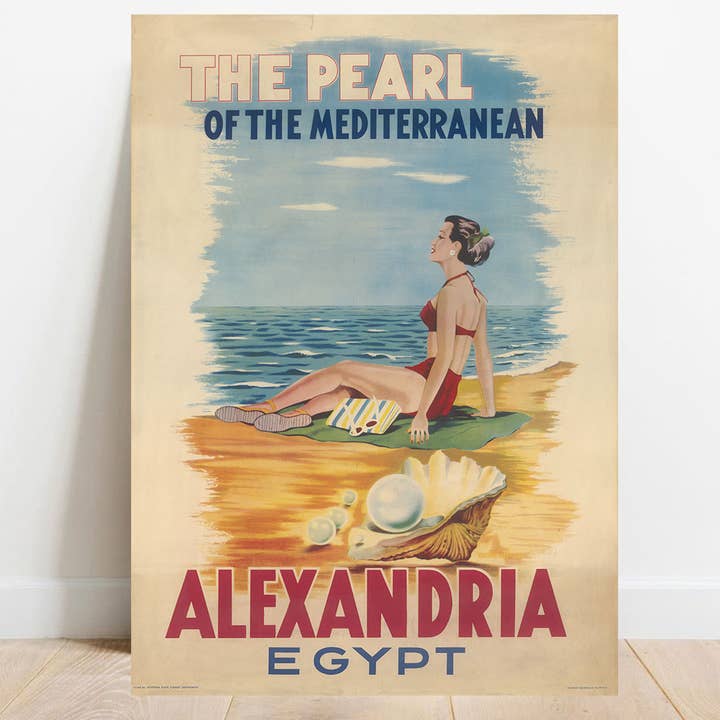 Alexandria Egypt vintage poster - 1960 for wholesale by wallartgallery