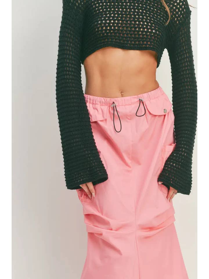 Pretty Damage - Wholesale Rok - Dames - Parachute Cargo-rok met trekkoord en split