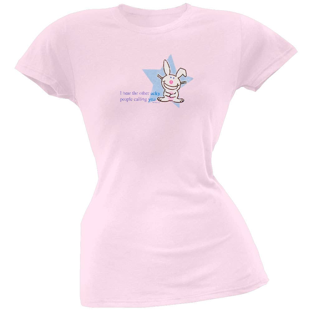 Official Store - Wholesale Screen Printed T-Shirt - Women's - Happy Bunny - Ucky People Women's Juniors T Shirt0