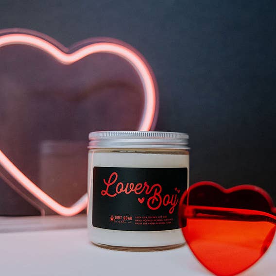 Lover Boy Candle for wholesale by Dirt Road Candle Co