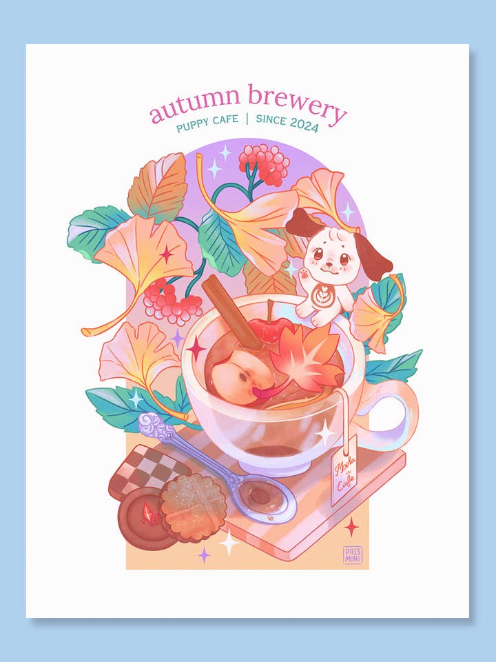 "Mocha Cafe" 8.5x11" Art Print for wholesale by Prismono