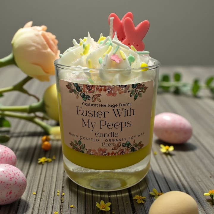 Easter With My Peeps Candle for wholesale by Carhart Heritage Farms
